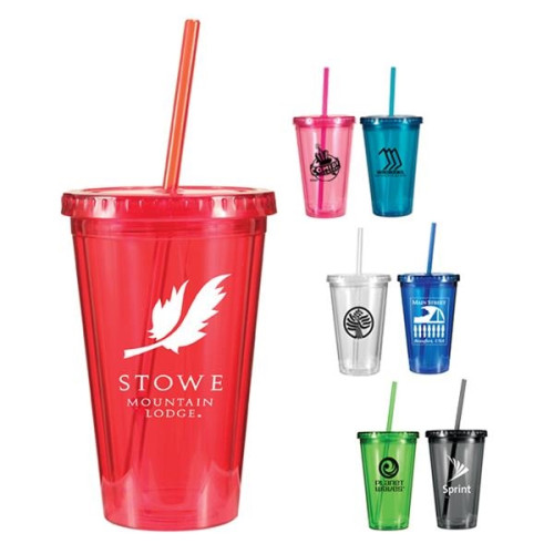 16 oz. Victory Acrylic Tumbler with Straw Lid