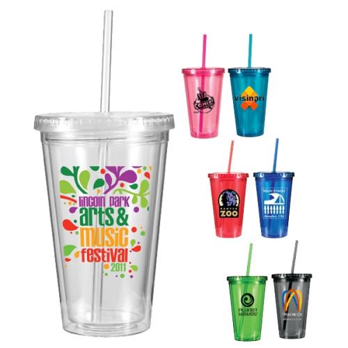 16 oz. Victory Acrylic Tumbler with Straw Lid