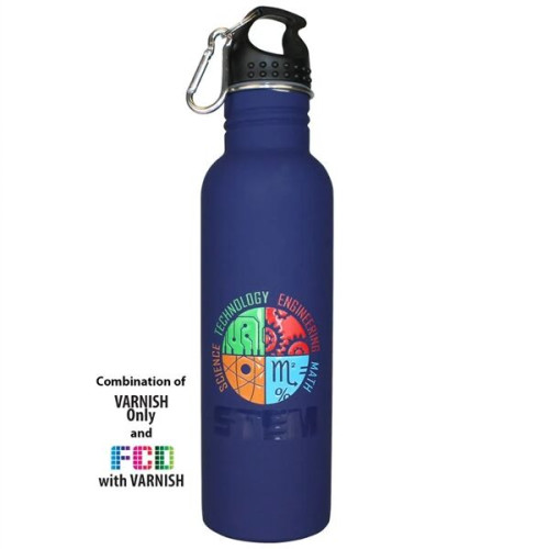 Halcyon® 25 oz. Stainless Quest Bottle, FCD with Varnish or