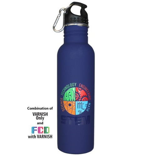 Halcyon® 25 oz. Stainless Quest Bottle, FCD with Varnish or