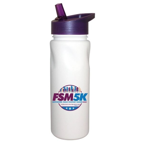 24 Oz. Cycle Bottle with Straw Cap Lid, Full Color Digital