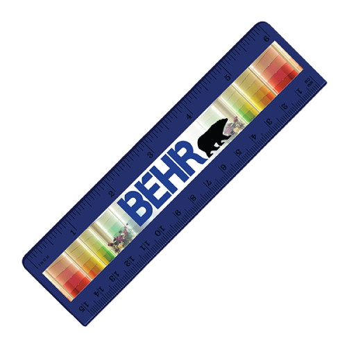 6" Plastic Ruler (front), Full Color Digital