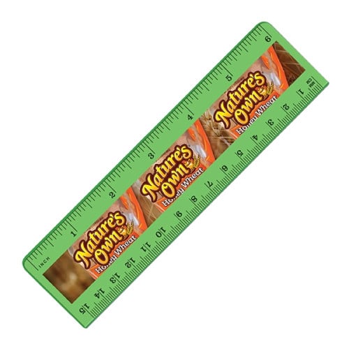 6" Plastic Ruler (front), Full Color Digital