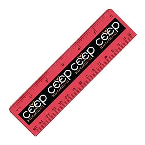 6" Plastic Ruler (front), Full Color Digital