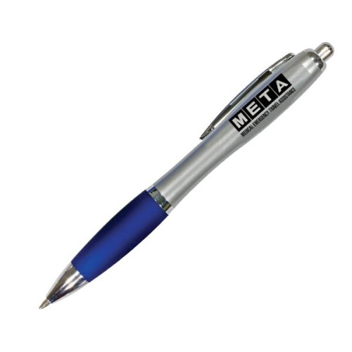 Silhouette Satin Grip Pen - Blue Ink