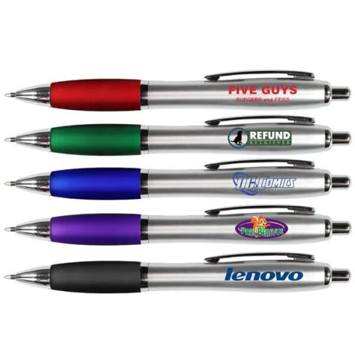 Silhouette Satin Grip Pen - Blue Ink