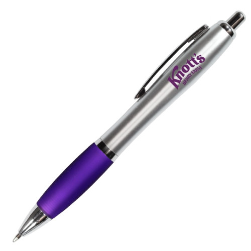 Silhouette Satin Grip Pen - Blue Ink