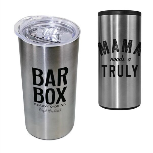 12 oz. Stainless Slim Tumbler/Can Cooler