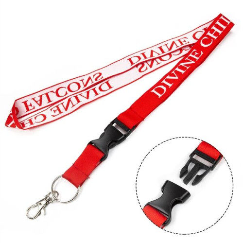 Custom 3/4" Detachable Woven Lanyards w/ Buckle Release