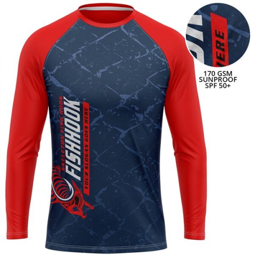 Unisex 170 GSM Sunproof SPF 50+ Long Sleeve Fishing T-Shirt