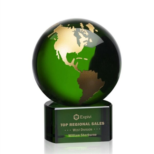 Marcana Globe Award - Green/Gold