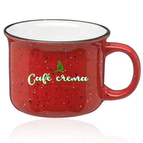 8 oz. Campfire Speckled Ceramic Coffee Mugs w/ Flared top