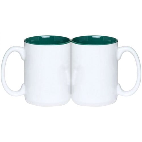 Full Color Sublimated 15 oz. Two-Tone Ceramic Coffee Mug