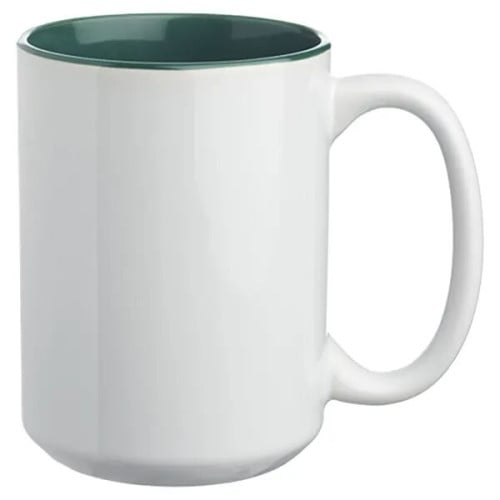 Full Color Sublimated 15 oz. Two-Tone Ceramic Coffee Mug