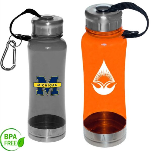 23 oz. Translucent Curved Sports Bottles with Twist Lid