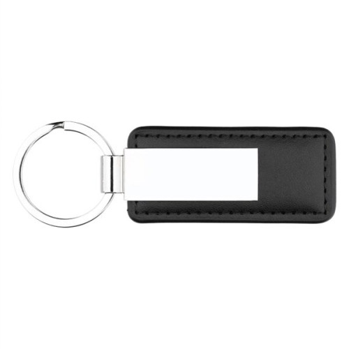 Leather & Silver Plated Keyring