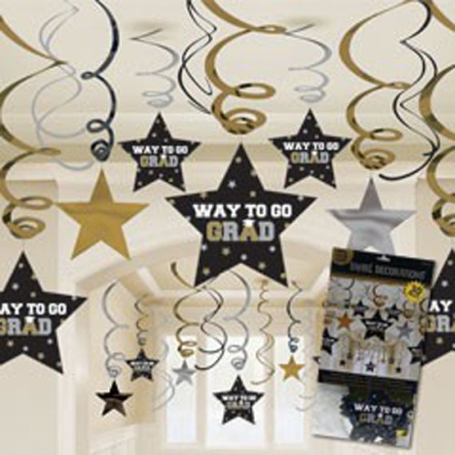 Graduation Star Swirls