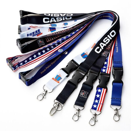 Dye-Sublimated buckle release Lanyards w/ Safety Breakaway