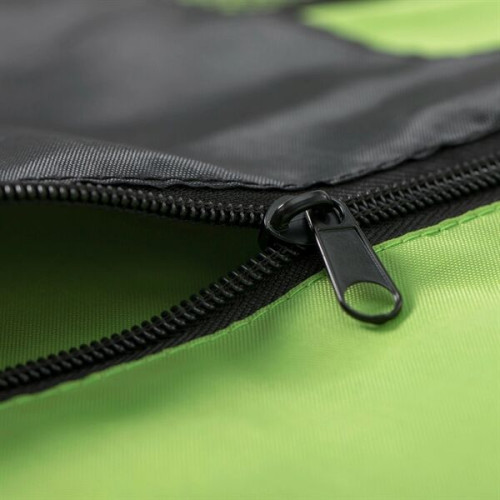Front Zipper Drawstring Backpack w/ Side Mesh Pocket 14"x18"