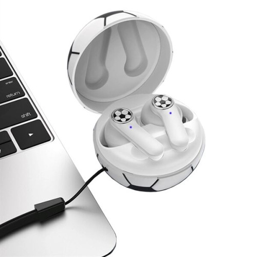 Soccer Style Wireless Earbuds & Charging Case Earphones