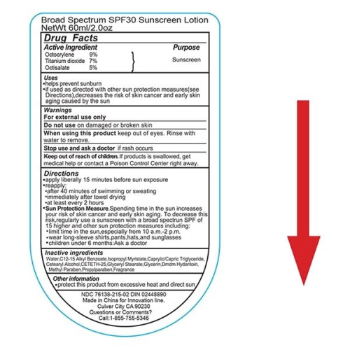 Broad Spectrum SPF 30 Sunscreen Lotion in Solid White Carabi
