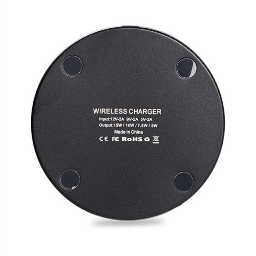 Sleek Qi Certified 15W Fast Wireless Charger with Light UP