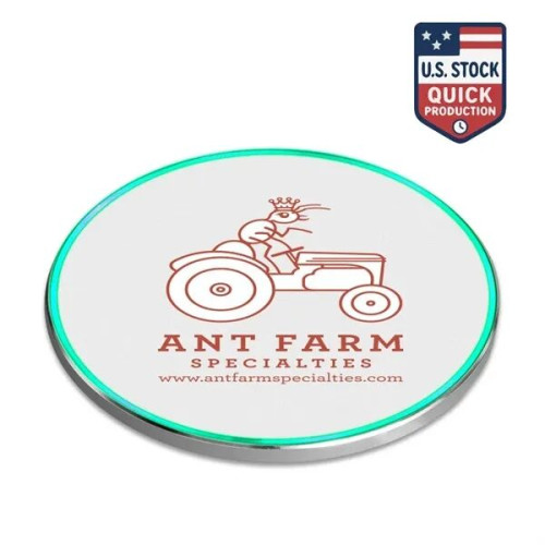 Sleek Qi Certified 15W Fast Wireless Charger with Light UP