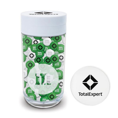 Gift Jar with Printed Customized Lid w/ Personalized M&M's®