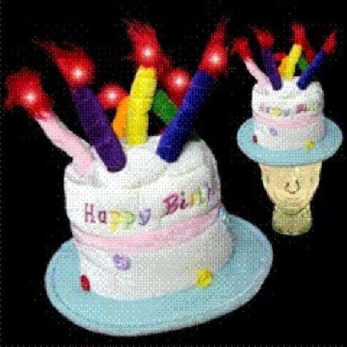 Birthday Cake and Candles LED Hat