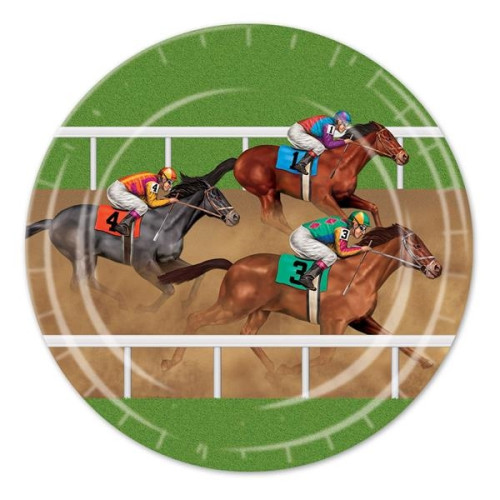 Horse Racing Plates-9"-8 Pack