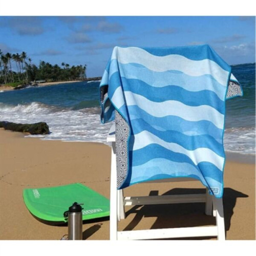 Sublimated Sand Proof Waffle Microfiber Beach Towel