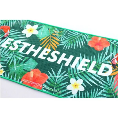 40"x 75" Sublimated Waffle Microfiber Sand Proof Beach Towel