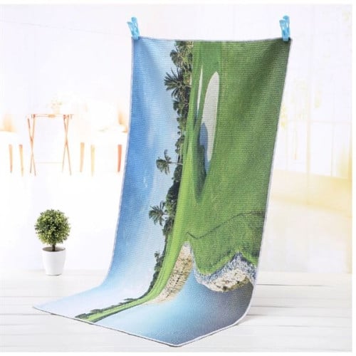 12"x 20" Sublimated Microfiber Waffle Golf Towels w/ Grommet
