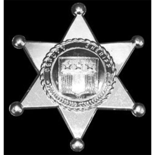 Silver Plastic 3" Sheriff's Badges