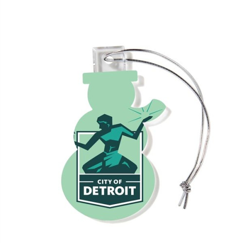 SNOWMAN SHAPED USA MADE ACRYLIC ORNAMENT