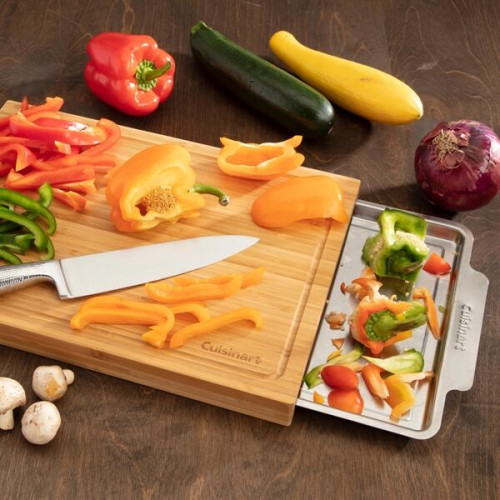 Cuisinart Outdoors® Bamboo Cutting Board With Hidden Tray