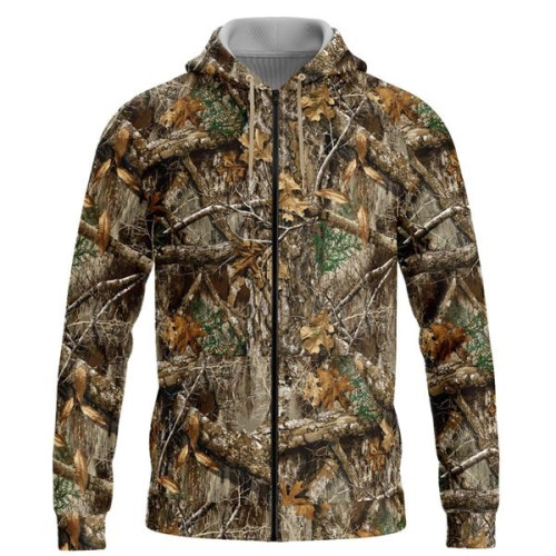 TUFGear™ Realtree® Hunting Raglan Camo Zipper Hoodie Pocket