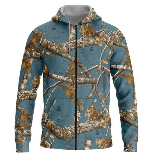 TUFGear™ Realtree® Hunting Raglan Camo Zipper Hoodie Pocket