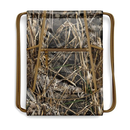 Drawstring Camo Backpack w/ Front Zipper Bag (13" x 18")
