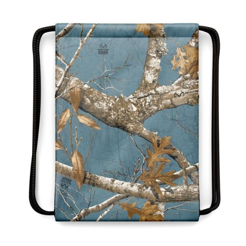 Drawstring Camo Backpack w/ Front Zipper Bag (13" x 18")