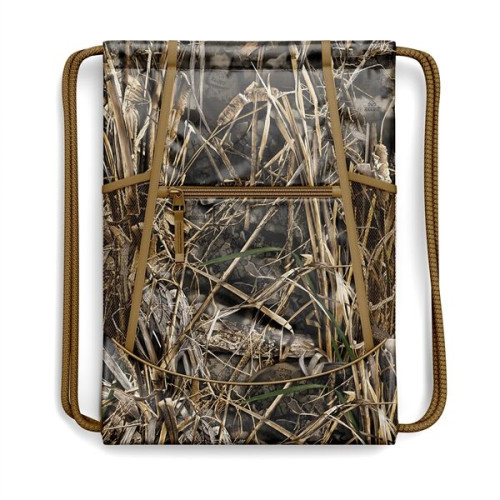 Drawstring Camo Backpack w/ Front Zipper Bag (13" x 18")
