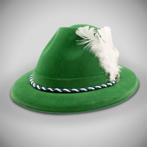 Tyrolean Green Velour Hat