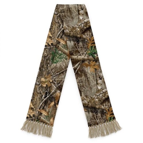 Camouflage Fan Scarf With Tassel, 150 GSM