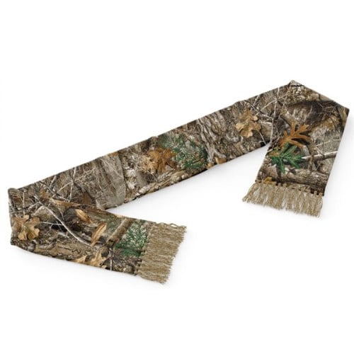 Camouflage Fan Scarf With Tassel, 150 GSM