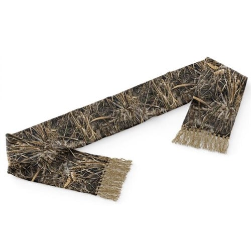 Camouflage Fan Scarf With Tassel, 150 GSM