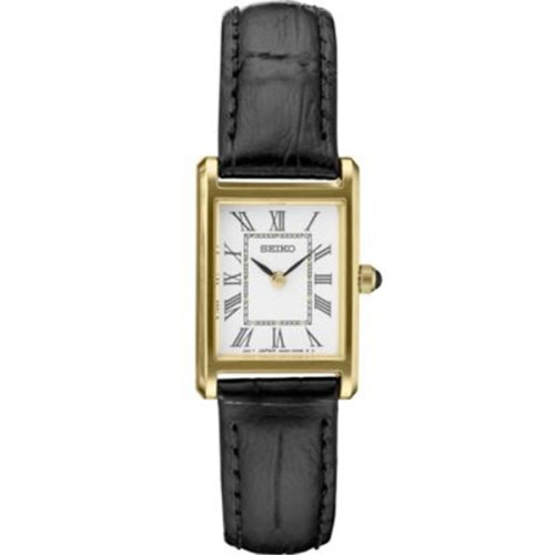 Seiko Ladies Essentials, Leather Strap, White Dial