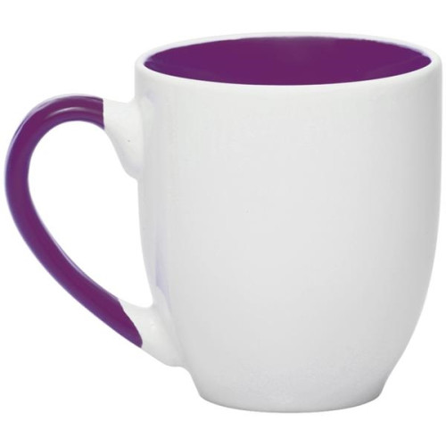 16 oz. Miami Two-Tone Bistro Custom Ceramic Mugs