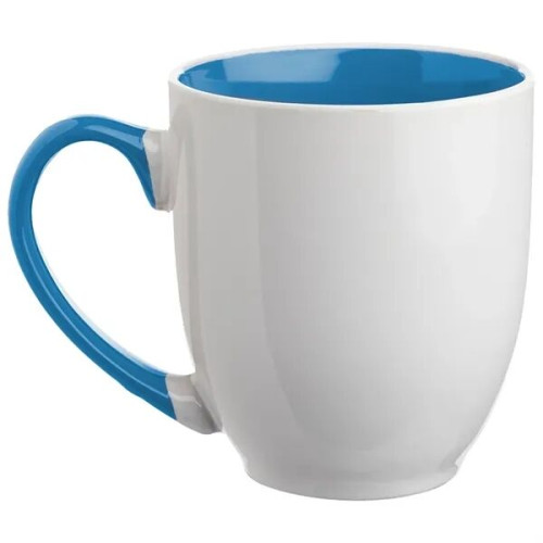 16 oz. Miami Two-Tone Bistro Custom Ceramic Mugs