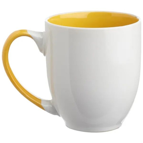 16 oz. Miami Two-Tone Bistro Custom Ceramic Mugs