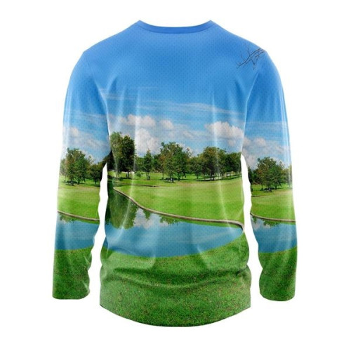Men's 160 GSM Birdseye Mesh Sublimation Long Sleeve T-Shirt